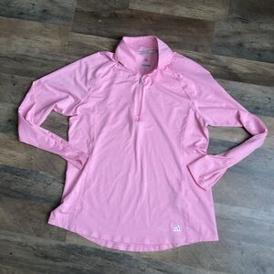 Adidas Light Pink Quarter-Zip Top